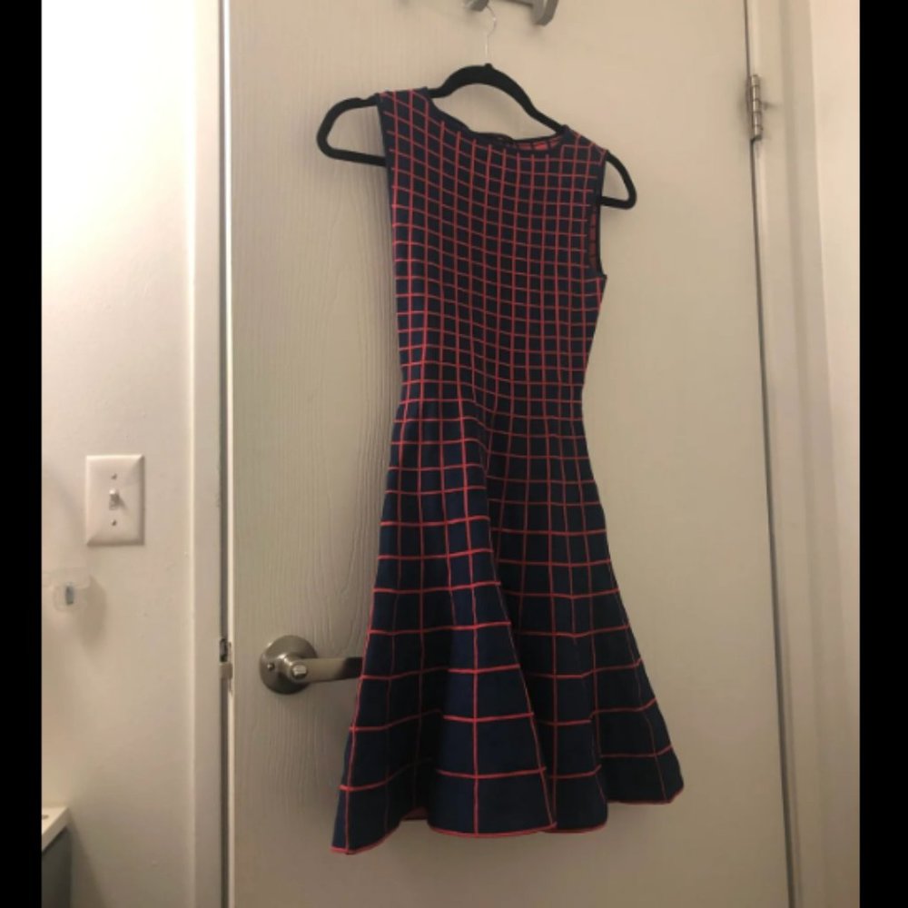 Ohne Titel Grid Print Knit Dress Sz XS